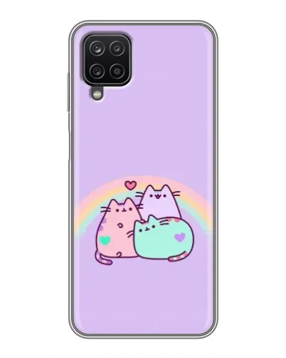 Чехол для Samsung Galaxy A12 с картинкой «Радужные Пушины»