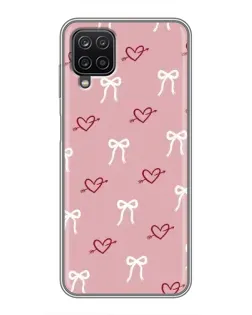 Чехол для Samsung Galaxy A12 с картинкой «Сердца и банты» Чехол для Samsung Galaxy A12 с картинкой «Сердца и банты»