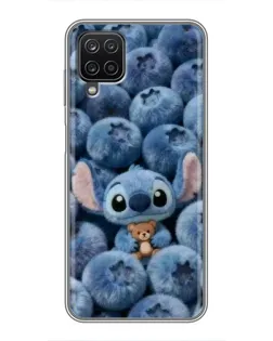 Чехол для Samsung Galaxy A12 с картинкой «Стич и голубика» Чехол для Samsung Galaxy A12 с картинкой «Стич и голубика»