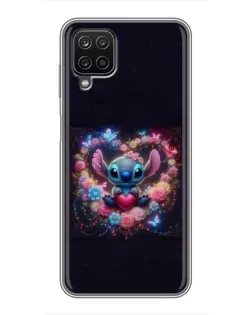 Чехол для Samsung Galaxy A12 с картинкой «Stitch в цветах» Чехол для Samsung Galaxy A12 с картинкой «Stitch в цветах»