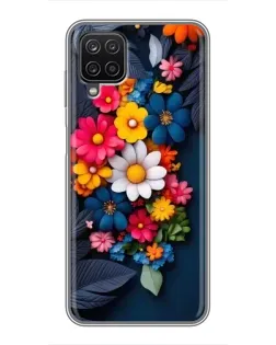 Чехол для Samsung Galaxy A12 с картинкой «Цветочная феерия»