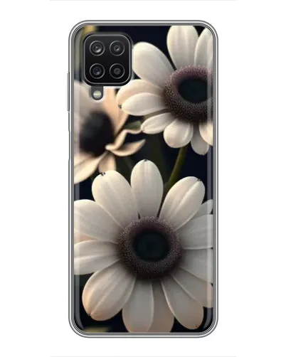 Чехол для Samsung Galaxy A12 с картинкой «Белые маргаритки макро»
