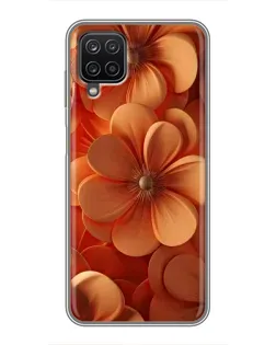 Чехол для Samsung Galaxy A12 с картинкой «Оранжевый макро цветок»