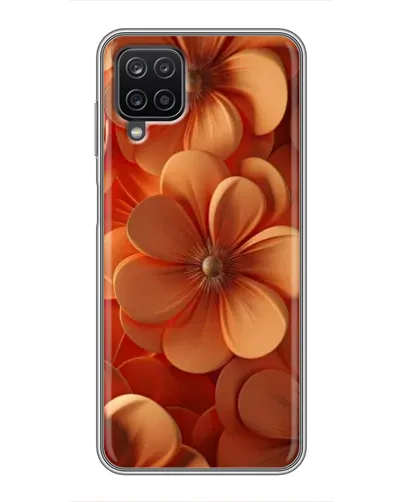 Чехол для Samsung Galaxy A12 с картинкой «Оранжевый макро цветок»