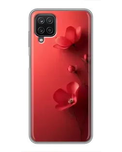 Чехол для Samsung Galaxy A12 с картинкой «Маковые соцветия»