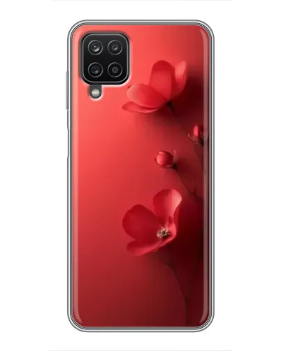 Чехол для Samsung Galaxy A12 с картинкой «Маковые соцветия»