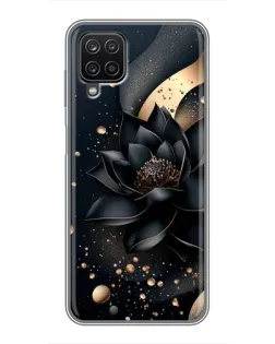 Чехол для Samsung Galaxy A12 с картинкой «Черный лотос»