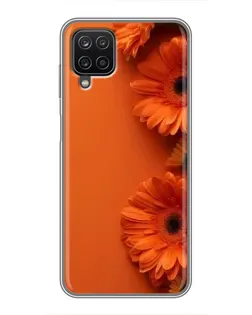 Чехол для Samsung Galaxy A12 с картинкой «Оранжевые герберы»