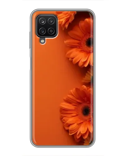 Чехол для Samsung Galaxy A12 с картинкой «Оранжевые герберы»