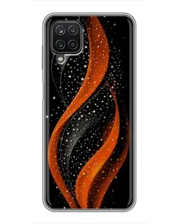 Чехол для Samsung Galaxy A12 с картинкой «Огненная звездная волна»