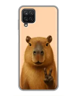 Чехол для Samsung Galaxy A12 с картинкой «Капибара виктория»