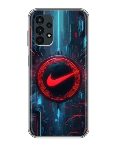 Чехол для Samsung Galaxy A13 (4G) с картинкой «Техногенный стиль Nike»