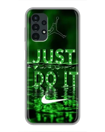 Чехол для Samsung Galaxy A13 (4G) с картинкой «Зеленый неоновый Nike»