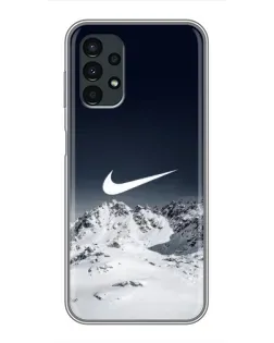 Чехол для Samsung Galaxy A13 (4G) с картинкой «Nike — зимние горы»
