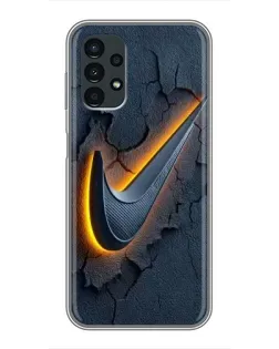Чехол для Samsung Galaxy A13 (4G) с картинкой «Объемный логотип Найк»