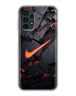 Чехол для Samsung Galaxy A13 (4G) с картинкой «Nike — эффект разломов»