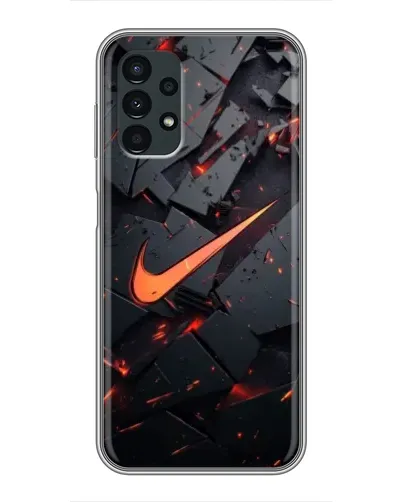 Чехол для Samsung Galaxy A13 (4G) с картинкой «Nike — эффект разломов»