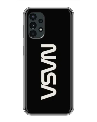 Чехол для Samsung Galaxy A13 (4G) с картинкой «NASA — вертикальный логотип»