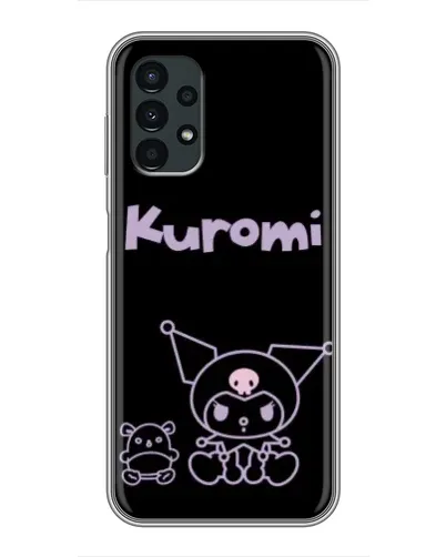 Чехол для Samsung Galaxy A13 (4G) с картинкой «Kuromi — черный минимализм»