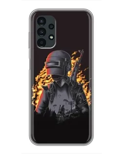 Чехол для Samsung Galaxy A13 (4G) с картинкой «PUBG — огненный силуэт» Чехол для Samsung Galaxy A13 (4G) с картинкой «PUBG — огненный силуэт»