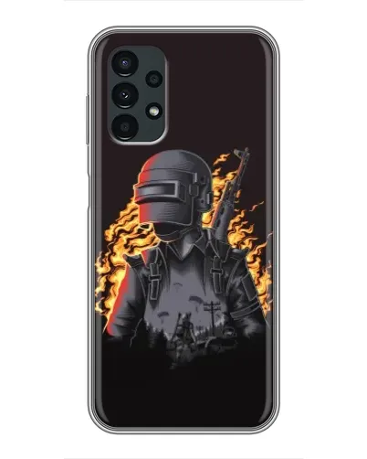 Чехол для Samsung Galaxy A13 (4G) с картинкой «PUBG — огненный силуэт» Чехол для Samsung Galaxy A13 (4G) с картинкой «PUBG — огненный силуэт»
