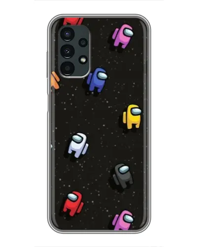 Чехол для Samsung Galaxy A13 (4G) с картинкой «Космический паттерн Among Us»