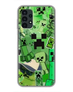 Чехол для Samsung Galaxy A13 (4G) с картинкой «Криперы Minecraft»