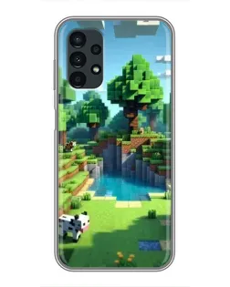 Чехол для Samsung Galaxy A13 (4G) с картинкой «Minecraft летний день»