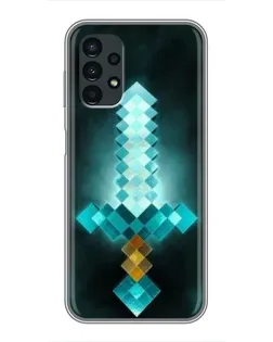 Чехол для Samsung Galaxy A13 (4G) с картинкой «Алмазный меч неон»