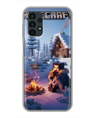 Чехол для Samsung Galaxy A13 (4G) с картинкой «Зимний Minecraft»