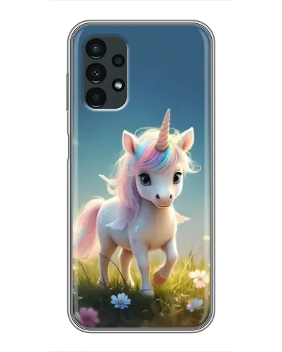 Чехол для Samsung Galaxy A13 (4G) с картинкой «Единорог на поляне»