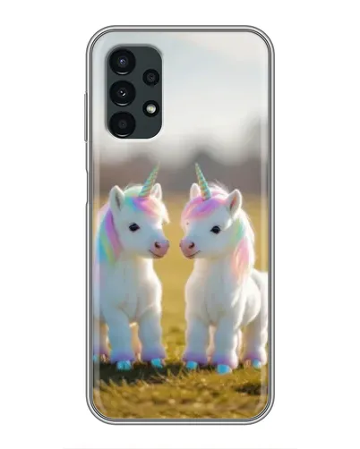 Чехол для Samsung Galaxy A13 (4G) с картинкой «Пара единорогов»