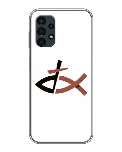 Чехол для Samsung Galaxy A13 (4G) с картинкой «Рыба и крест»