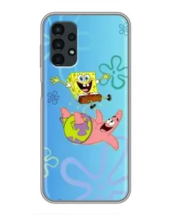 Чехол для Samsung Galaxy A13 (4G) с картинкой «Спанч Боб и Патрик»