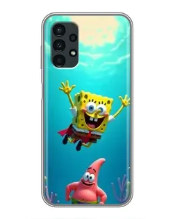 Чехол для Samsung Galaxy A13 (4G) с картинкой «Спанч Боб под водой»