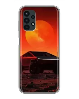 Чехол для Samsung Galaxy A13 (4G) с картинкой «Cybertruck на Марсе»