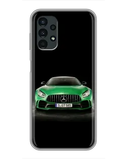 Чехол для Samsung Galaxy A13 (4G) с картинкой «Mercedes — неоновый лого»