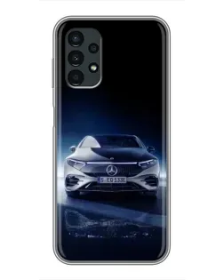 Чехол для Samsung Galaxy A13 (4G) с картинкой «Ночной Mercedes EQ»
