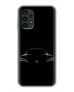 Чехол для Samsung Galaxy A13 (4G) с картинкой «Mercedes — силуэт авто»