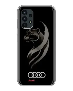 Чехол для Samsung Galaxy A13 (4G) с картинкой «Графика — пантера и Audi»