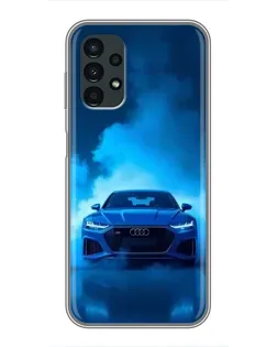 Чехол для Samsung Galaxy A13 (4G) с картинкой «Audi — голубая энергия»