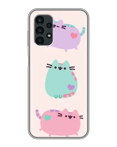 Чехол для Samsung Galaxy A13 (4G) с картинкой «Pusheen трио»