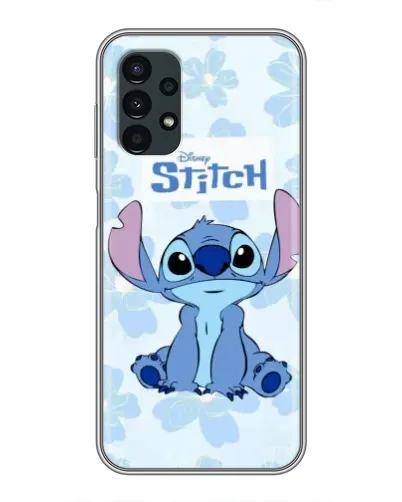 Чехол для Samsung Galaxy A13 (4G) с картинкой «Stitch среди цветов»