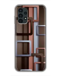 Чехол для Samsung Galaxy A13 (4G) с картинкой «Коричневые объемные квадраты» Чехол для Samsung Galaxy A13 (4G) с картинкой «Коричневые объемные квадраты»