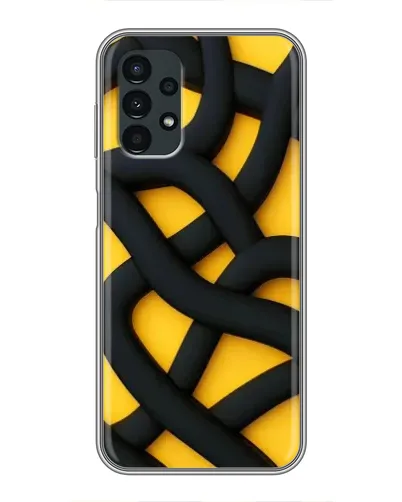 Чехол для Samsung Galaxy A13 (4G) с картинкой «Черное желтое переплетение» Чехол для Samsung Galaxy A13 (4G) с картинкой «Черное желтое переплетение»