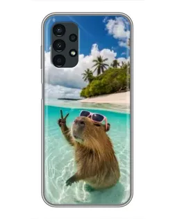 Чехол для Samsung Galaxy A13 (4G) с картинкой «Капибара на море» Чехол для Samsung Galaxy A13 (4G) с картинкой «Капибара на море»