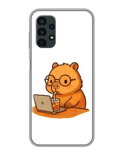 Чехол для Samsung Galaxy A13 (4G) с картинкой «Капибара с ноутбуком» Чехол для Samsung Galaxy A13 (4G) с картинкой «Капибара с ноутбуком»