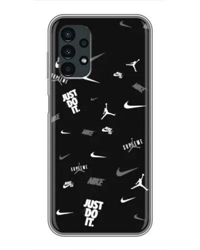 Чехол для Samsung Galaxy A13 (5G) с картинкой «Nike Black Pattern» Чехол для Samsung Galaxy A13 (5G) с картинкой «Nike Black Pattern»