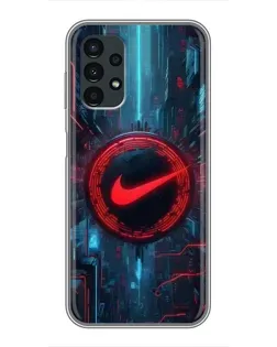 Чехол для Samsung Galaxy A13 (5G) с картинкой «Техногенный стиль Nike»