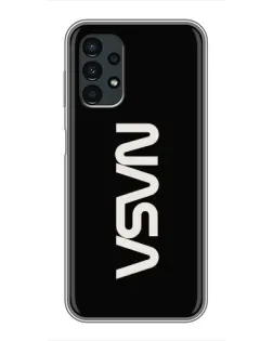 Чехол для Samsung Galaxy A13 (5G) с картинкой «NASA — вертикальный логотип»